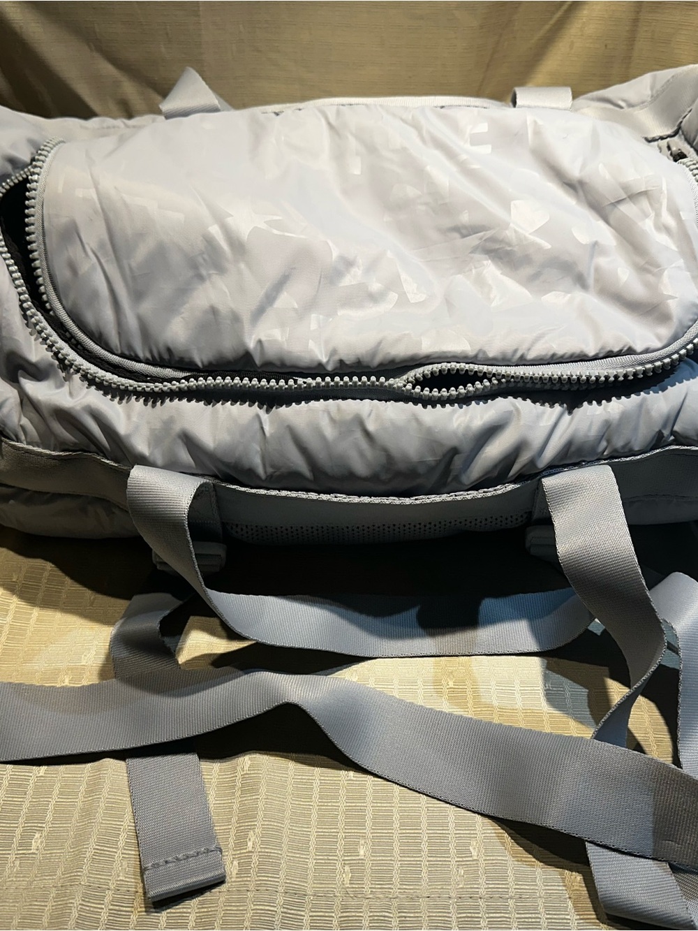 Women’s Light Gray Duffel Bag - Casual‎ Travel & Gym